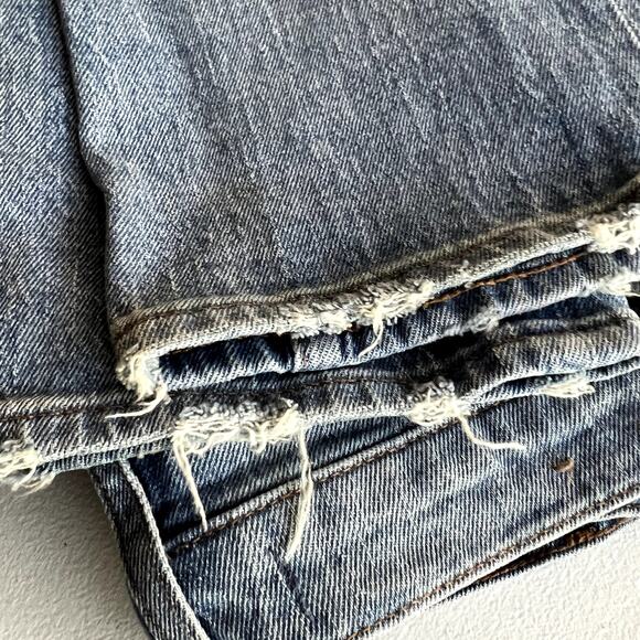 Madewell Jeans Women 24 Blue Denim Cali Demi Boot Exposed button fly Pants - Picture 8 of 14